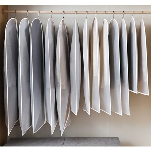 10-pak hængende beklædningsgenstand Støvtæt beklædningsgenstand betræk Vandtæt Moth Moisture Semitransparent beklædningsgenstand betræk til skjorte
