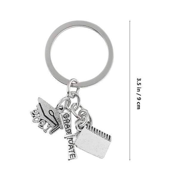 1 stk eksamen tema nøglering gave bachelor formet nøgle vedhæng Present 1.5X1CM