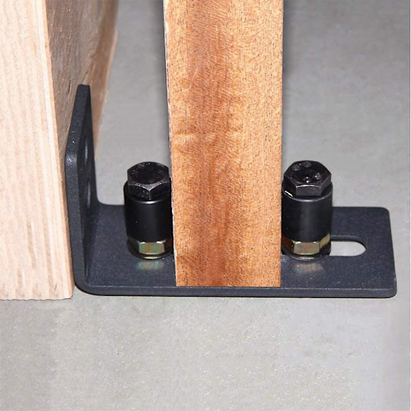 2-pack justerbara golvstyrrullar för skjutdörr, svart, superslät och tyst, lätt att installera (2 rullar), passar alla dörrstorlekar