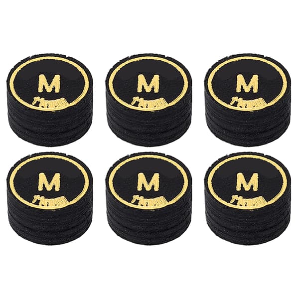 6 stk. PU Multi Layer Billiard Pool Kø Spidser Udskiftning Sort