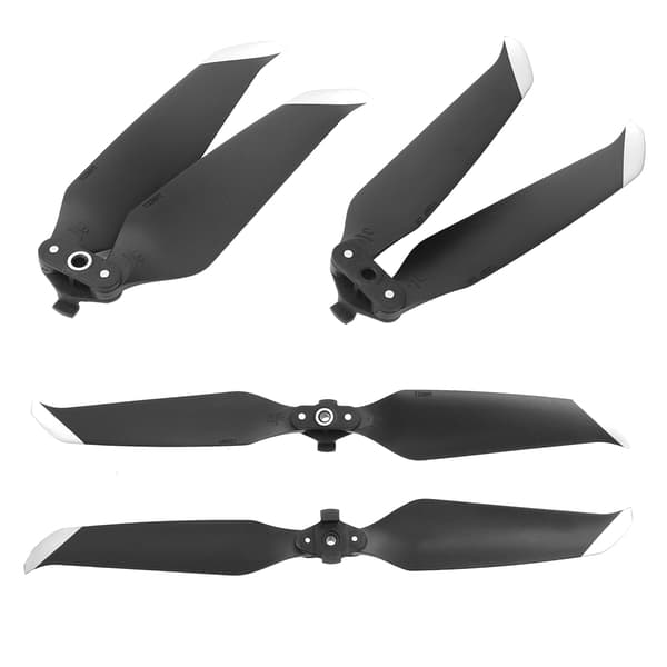 4 stk. støjsvage Quick Release propeller til DJI Mavic Air 2 drone, sort sølvfarvet kant