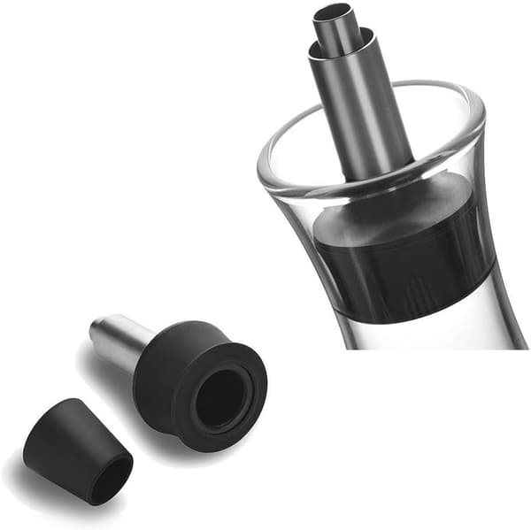 Silikonhetter for vanntett forsegling, elegant moderne olje- og eddikdispenser med dryppretursystem (250 ml)