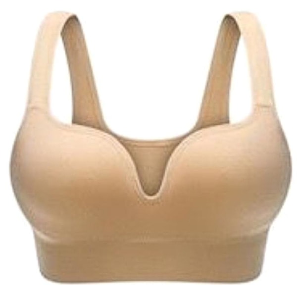 Naisten harjoittelu Jooga Kuntosali Urheilu Fitness Push Up Bra Nude XL