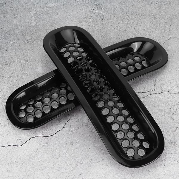7 stk. sort frontkofanger mesh grill til Jeep Wrangler JK 2007 til 2017