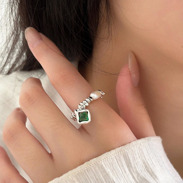 Ring 925 sølvsmykker Perlemodesmykker Ac8196