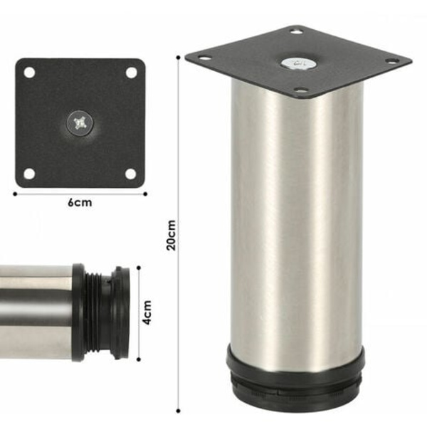 4x Hårnåle Bordben Metal Bordben Møbelben Sorte Hårnåleben 3 Barer,61cm