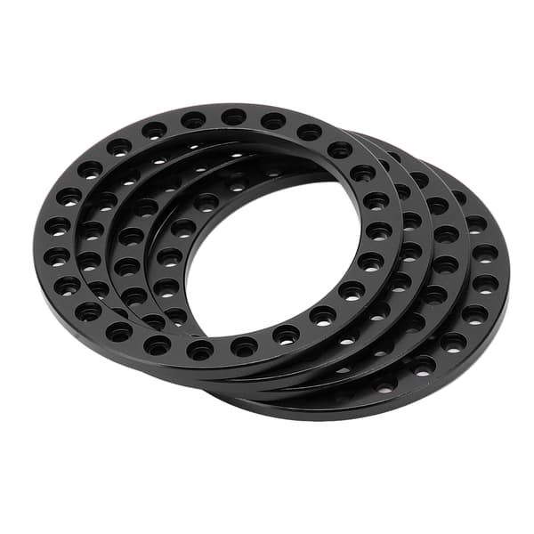 4 stk. Ydre Beadlock-ring af aluminiumslegering til 1,9 tommer VP-hjulfælg, sort
