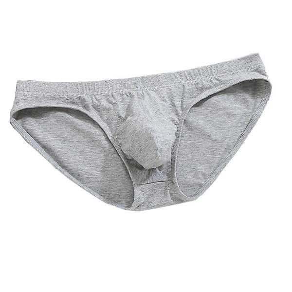 Mænd ensfarvet bomuldsunderbukser underbukser med lav talje Grey XL