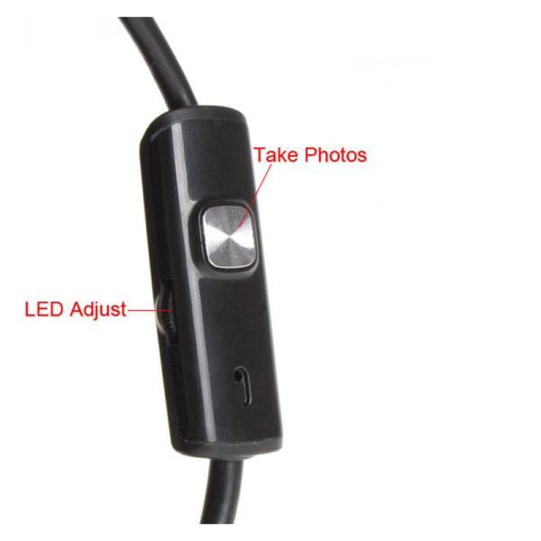 Vattentät 7 mm HD Android USB endoskopkamera med 6 justerbara lysdioder för Android smartphone, surfplatta, bärbar dator