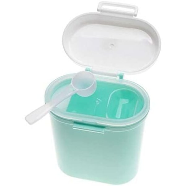 Baby mælkepulver æske Bærbar plastik maddispenser til børn (grøn, stor størrelse)
