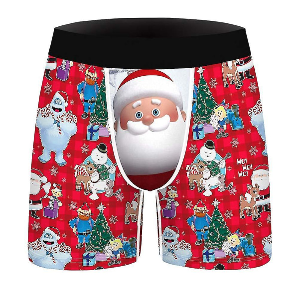 Christmas Boxers Shorts Truser Herre Trunks Undertøy B XL