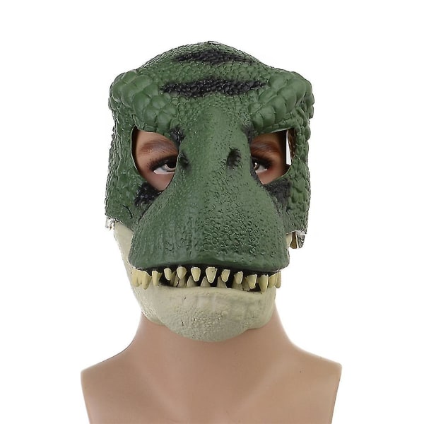 Halloween Dinosaur Mask Latex med åpen munn Skrekkhodeplagg A