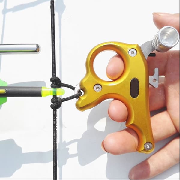 3-fingergrep tommel caliper trigger gull bueskyting release hjelpemiddel for compoundbue
