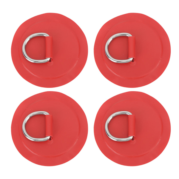 Rostfritt stål Röd D-ring Patch för Båt Flytande Paddleboard 4-pack