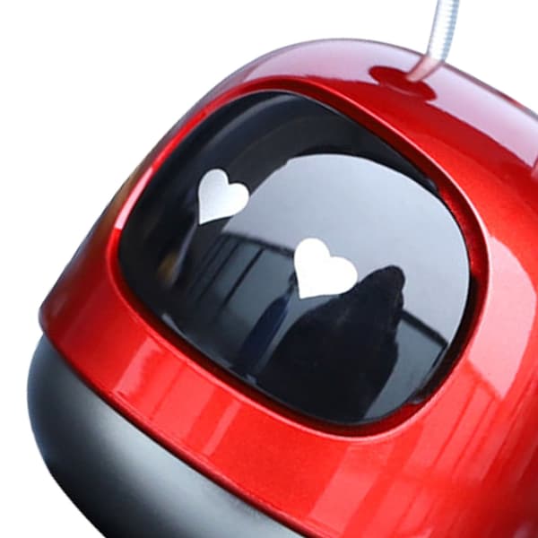Robot Style Bil Luftudluftning Aroma Diffuser Solid Parfume Ornament Langvarigt Interiørtilbehør Rød