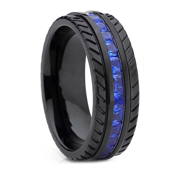 Tire Shape Fidget Ring Non-bleking Smycken Män Kvinnor Stilig Trendig Ring för vardagen US 10