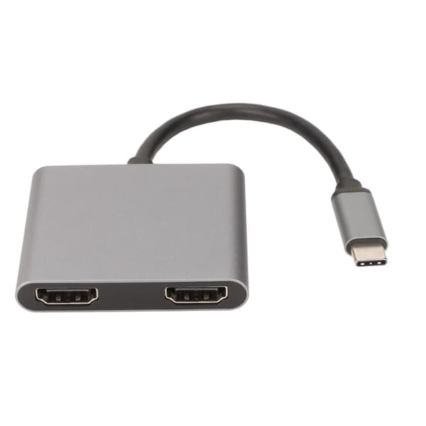 USB C - HDMI-keskitin 4K 60Hz kaksois-HDMI-sovitin
