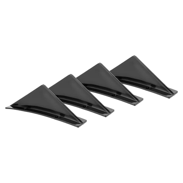 Blank Sort Hajfinne Bagkofanger Diffuser Læbe Spoiler Kit med Monteringsskruer Universal Pasform