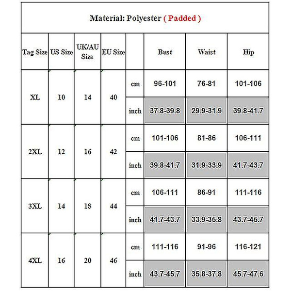 Naisten set pehmustetut rintaliivit Push Up uimapuku plus koko Blue 4XL