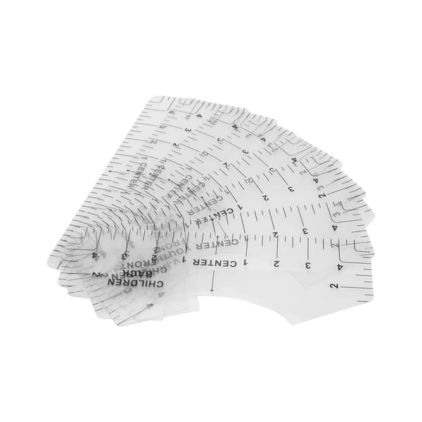 T-shirt Guide Ruler Alignment Tool Rund Hals Kalibrering Sömnad Alignment Guide Transparent Kläddesign