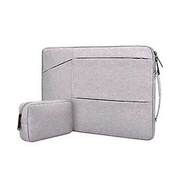 Laptoptaske Holdbar Vandtæt Med Adaptertaske 15.4&#39;&#39;| Grå | 365 X 255 X 25 Mm