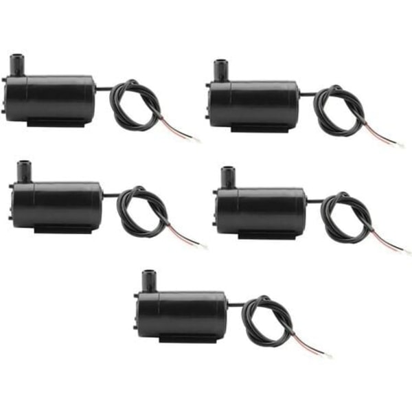 5 stk mini vandpumpe, 3W 220V DC 3V-5V plastik dykpumpe til akvarium springvand