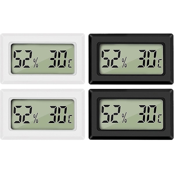 Mini termometer Hygrometer Temperatur Luftfugtighed -50~70 10%~99% Rh Bærbar (4stk)