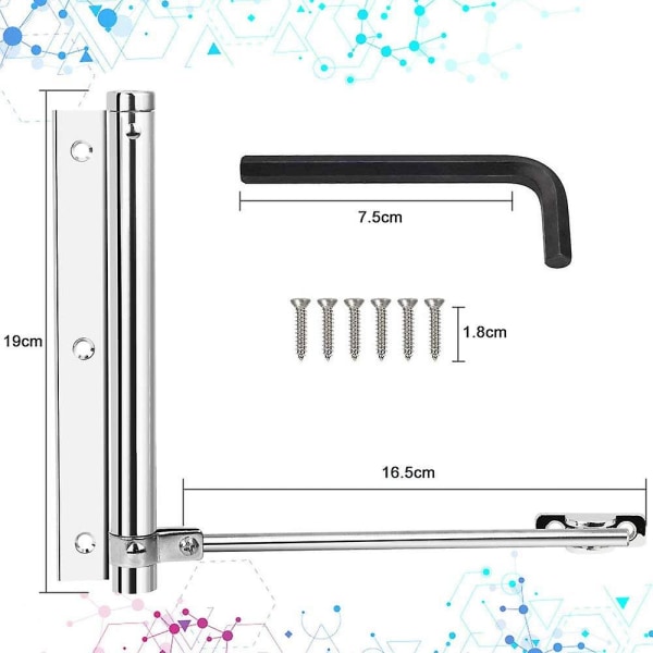 Universal Fjäder Automatisk Dörrstängare Aluminium Lätt Flexibel Sidodörr Brudgumme Mekanisk Fartbult Med Skruvar Och Nyckel För Swing Door Gate Säng