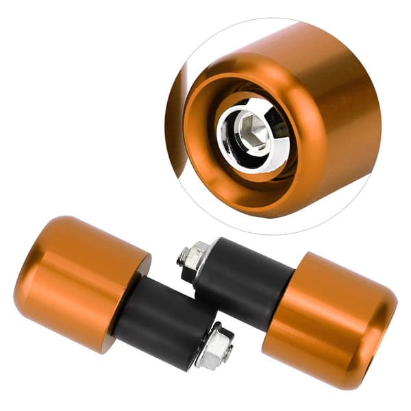 2 st 22 mm Motorcykelstyre Ändplugg Guld Modifieringstillbehör