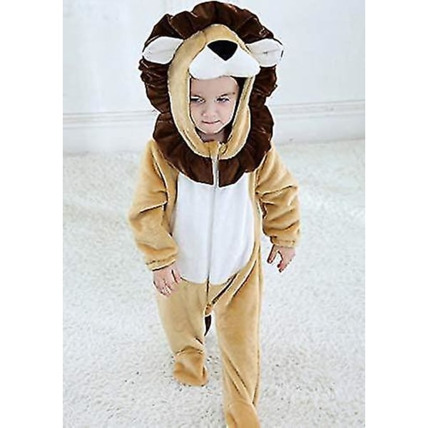 Baby Dinosaur Kostume Børne Sød Hættetrøje Jumpsuit Halloween Lion 24-30 Months