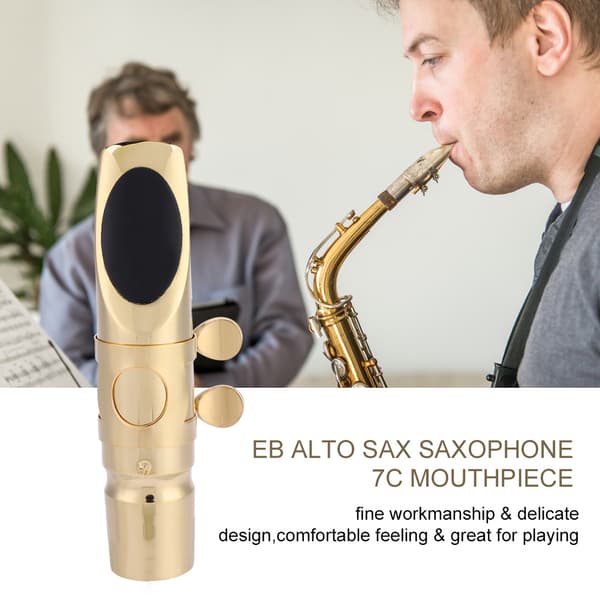Eb Altsaksofon 7C Munnstykke med hette og puter Musikkinstrumenttilbehør