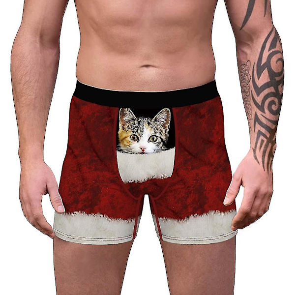 Christmas Boxers Trosor Herr Xmas Underkläder Kalsonger F 2XL