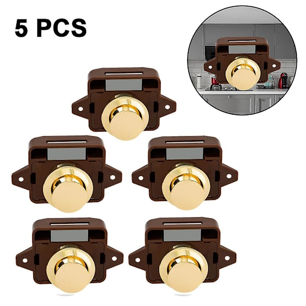 5 Pack Push Button Salpa Oven lukon salpa Avaimeton Kaapin Lukon Salpa Kaapin nupin lukko hevosperävaunuun asuntovaunuun Style 3