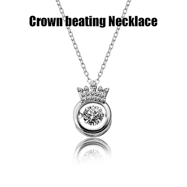 Nytt alla hjärtans dag Heartbeat Crown Personality Beat-halsband kommer att snurras