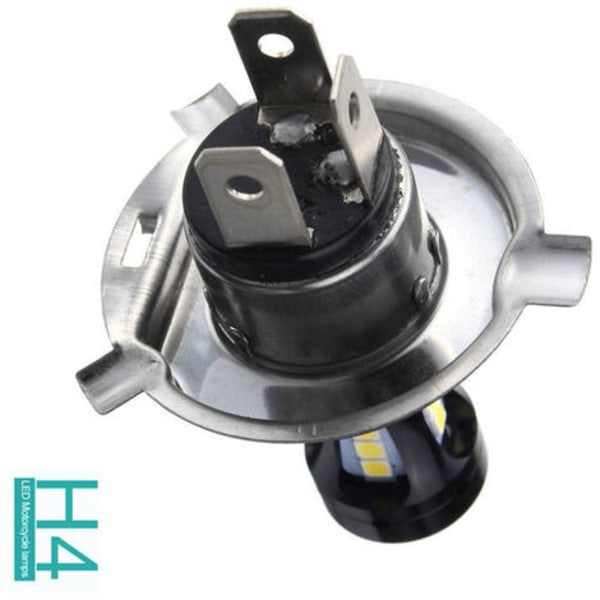 Motorsykkel H4 3030 LED Hi-Lo Beam Hovedlys Pære 6500K 12-24v, modell: 27