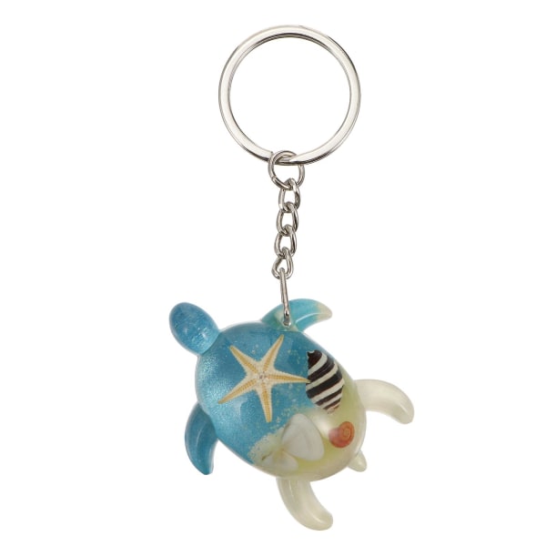 1 stk yndig Turtle Bag nøgler Resin hængende vedhæng Dejlig dekorativ nøglering Blue