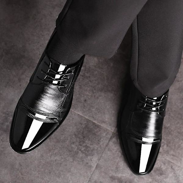 Mænd Snøre-Oxford Smart Formelle Business Bryllupssko Black 40