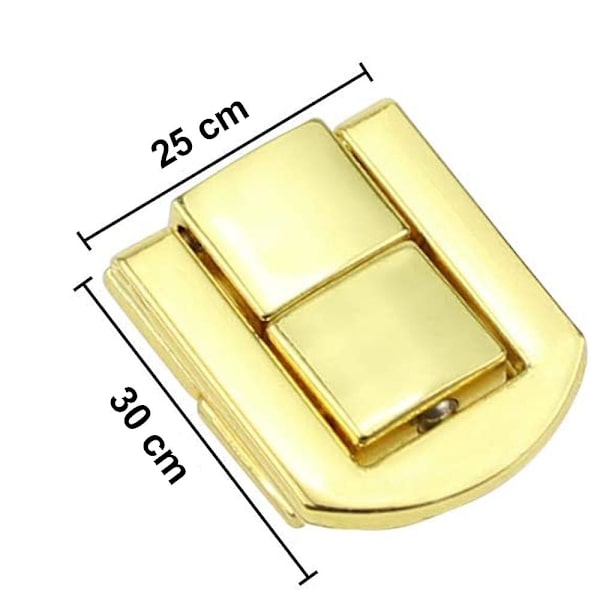 Piao 10 kpl antiikkiset salpapäät koristeelliset vintage lukot ruuveilla, puiselle laatikkosoljelle matkalaukkulle matkalaukkujen solkille case Gold