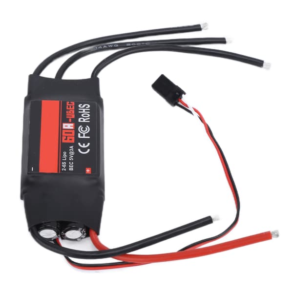 60A ESC Elektronisk Hastighedsregulator til RC Drone Fastvinget Fly