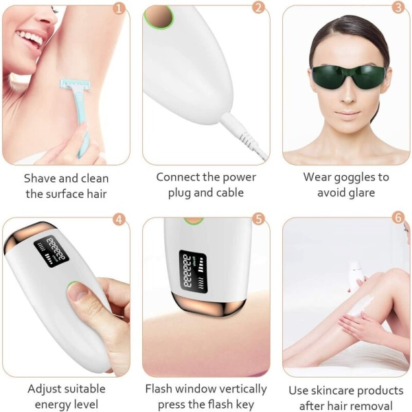 T4 platina hårborttagning Europeisk standard engelsk gratis glasögon + skrapa hem laser hårborttagningsinstrument