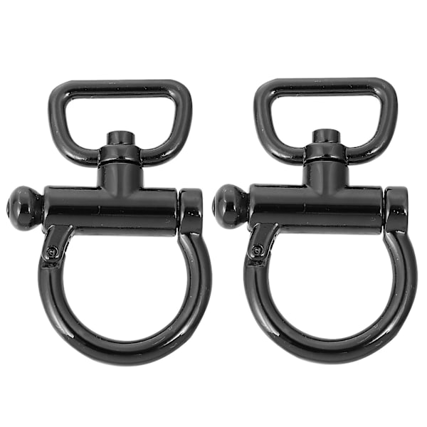 2st Väska Axelrem Spännen Metall Ring Spännen Diy Anslutningsspännen Black