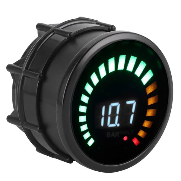 2-i-1 Bil Voltmeter LED Digital Display Vakuumtryksmåler 12V Universal Meter
