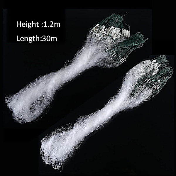 Fisknät, 3 fingrar mesh nylon fiskenät, 1m X 20m för betesfälla fisk
