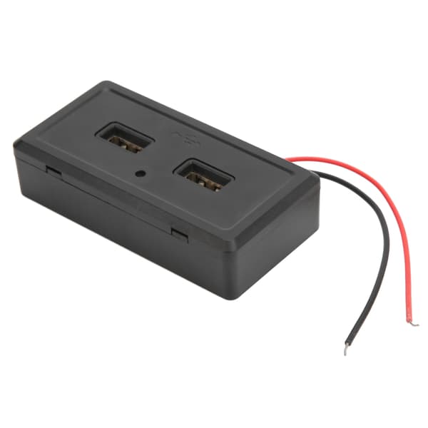 RV Bus Dual USB Oplader Panel 12V 24V Vandtæt Universal Sort