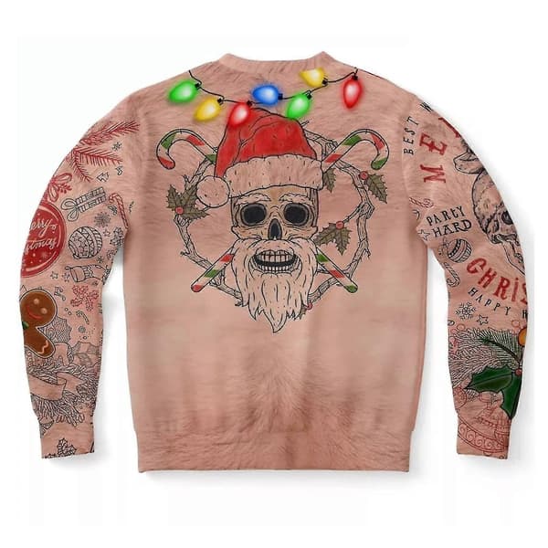 Grim Julesweater Sjov 3d Sweater Langærmet Pullover til Kvinder Mænd M