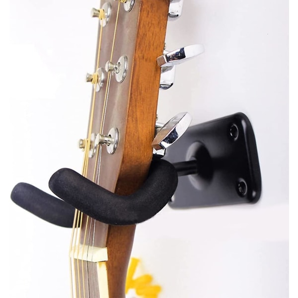 Seinään kiinnitettävä kitarakoukku musta kitara seinäkoukku metalliripustin kitaralle Banjo Ukulele