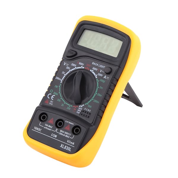 LCD digital multimeter - AC/DC voltmeter, modstand, strøm og ohm tester