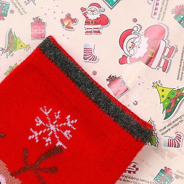 Kvinder Mænd Julenyhedssokker Sjove julestrømpegave Elk Snowflake 4 Pairs