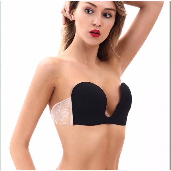 Nippless dekker Push Up Selv usynlig klebrig BH for kvinner 38C/34D/36D