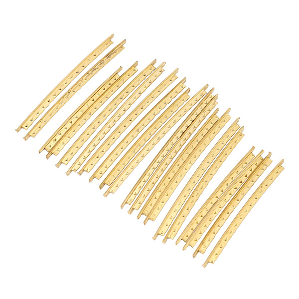 20 st 2,0 mm mässing gitarrband tråd set reservdelar för akustiska trägitarrer
